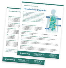 neatly formatted medical information sheets on Mesothelioma